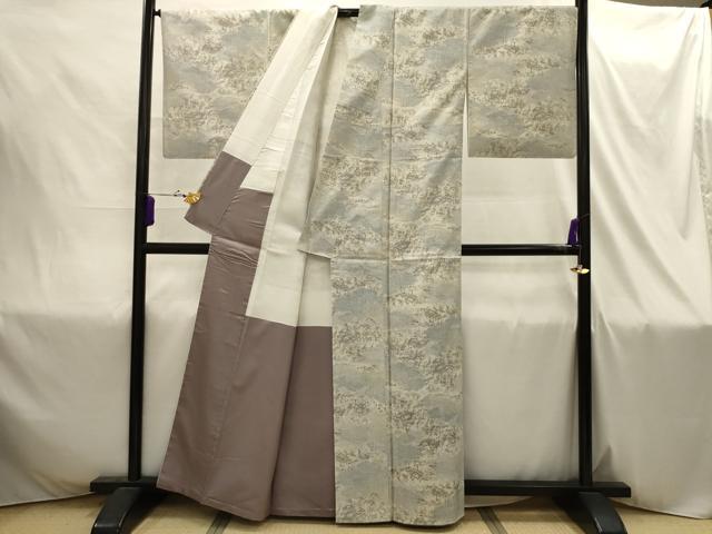平和屋着物■大島紬 風景文 証紙付き 正絹 逸品 AABI4319sx