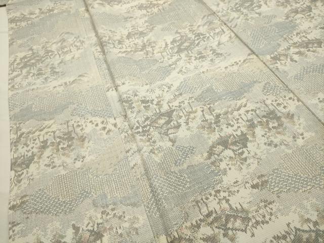平和屋着物■大島紬 風景文 証紙付き 正絹 逸品 AABI4319sx