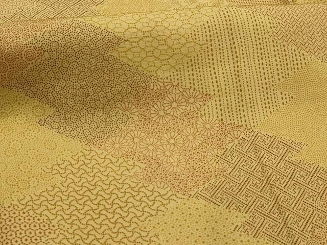 平和屋着物■江戸小紋 松皮菱吉祥花文 正絹 逸品 AABI4330sx