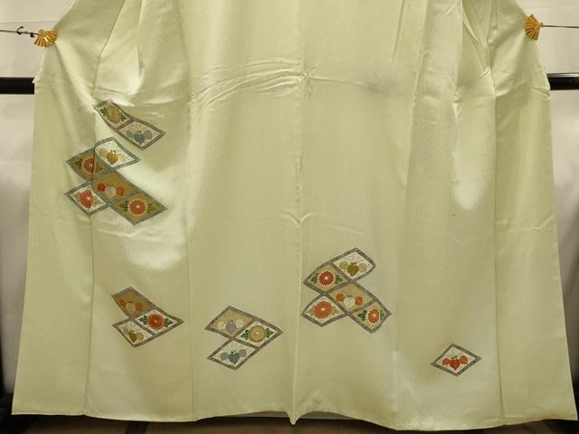 平和屋着物■訪問着 刺繍 菊桐文 金糸 金彩 正絹 逸品 AABI4331sx