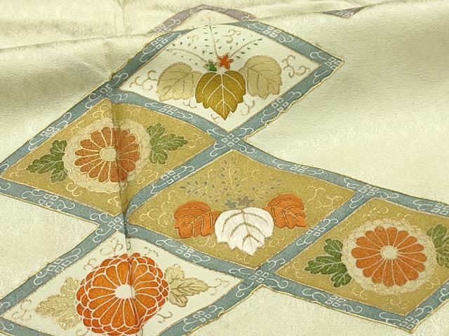 平和屋着物■訪問着 刺繍 菊桐文 金糸 金彩 正絹 逸品 AABI4331sx