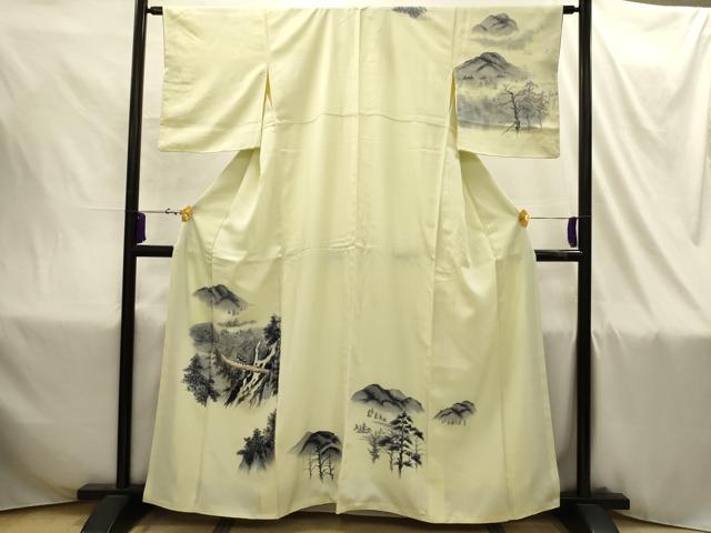 平和屋着物■訪問着 手描き 人物風景文 正絹 逸品 AABI4333sx