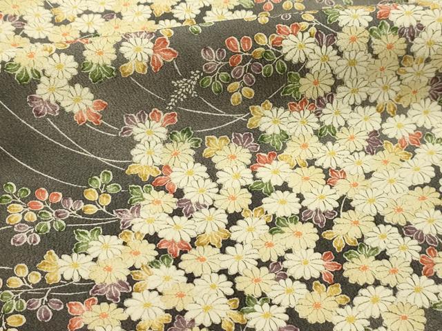 平和屋着物■上質な小紋 草花文 暈し染め 正絹 逸品 AABI4335sx