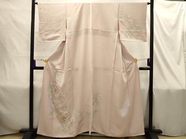 平和屋着物■訪問着 駒刺繍 源氏車花文 暈し染め 正絹 逸品 AABI4340sx