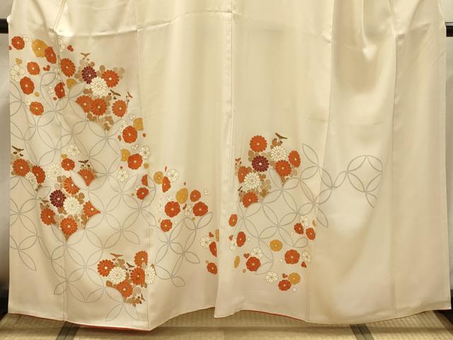 平和屋着物■訪問着 駒刺繍 七宝花文 金彩 正絹 逸品 AABI4350sx