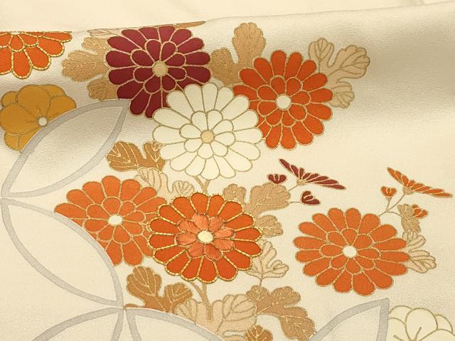 平和屋着物■訪問着 駒刺繍 七宝花文 金彩 正絹 逸品 AABI4350sx