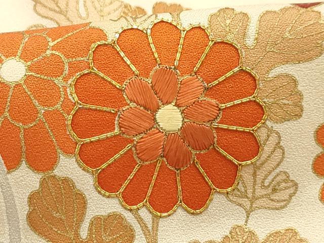 平和屋着物■訪問着 駒刺繍 七宝花文 金彩 正絹 逸品 AABI4350sx