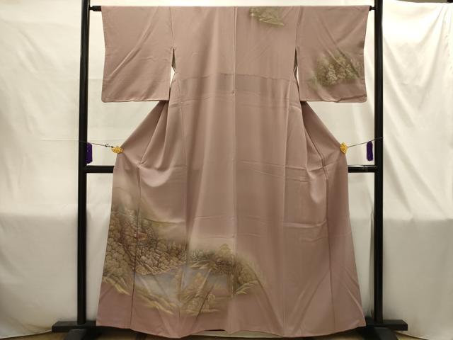 平和屋着物■訪問着 風景文 暈し染め 金銀彩 正絹 逸品 AABI4364sx