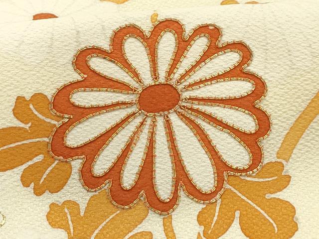 平和屋着物■訪問着 駒刺繍 流水花文 暈し染め 金彩 正絹 逸品 AABI4366sx