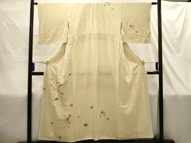 平和屋着物■訪問着 刺繍 花束文 正絹 逸品 AABI4377sx