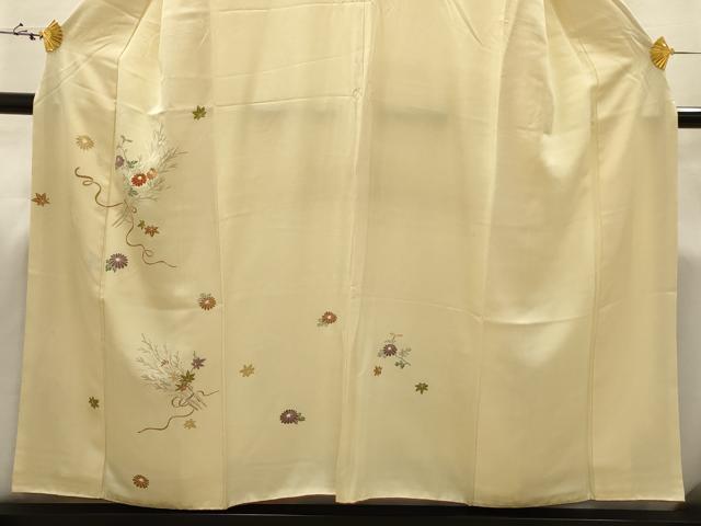 平和屋着物■訪問着 刺繍 花束文 正絹 逸品 AABI4377sx