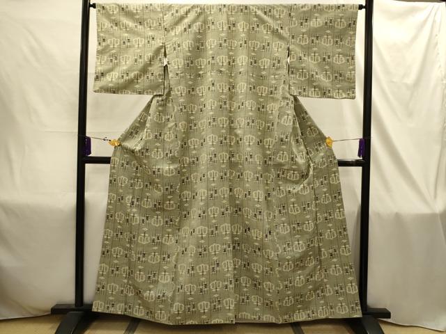 平和屋着物■上質な紬 遠州椿 正絹 逸品 AABI4399sx