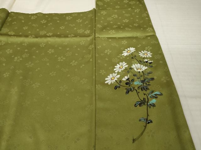 平和屋着物●上質な色無地 璃寛茶色 正絹 逸品 AABI4423ck