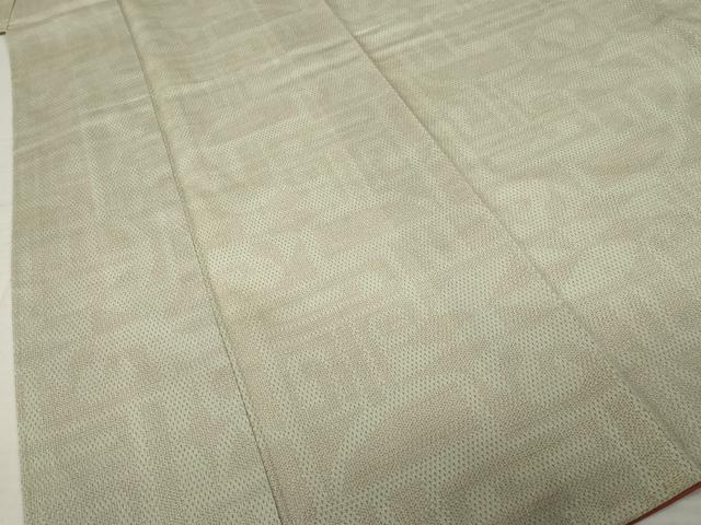 平和屋着物●本塩沢 110亀甲 幾何学文様 正絹 逸品 AABI4432ck