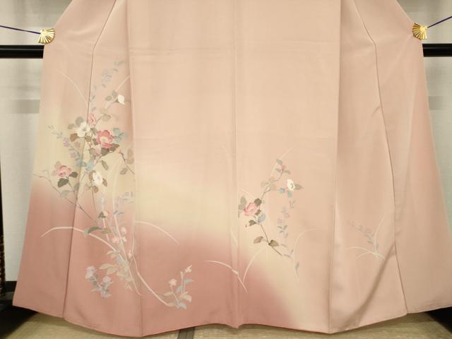 平和屋着物●訪問着 友禅 枝花文 暈し染め 鈴乃屋扱い 正絹 逸品 AABI4456ck