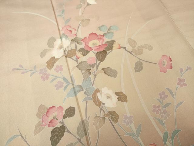 平和屋着物●訪問着 友禅 枝花文 暈し染め 鈴乃屋扱い 正絹 逸品 AABI4456ck