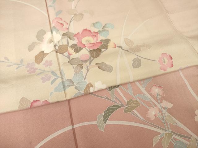 平和屋着物●訪問着 友禅 枝花文 暈し染め 鈴乃屋扱い 正絹 逸品 AABI4456ck