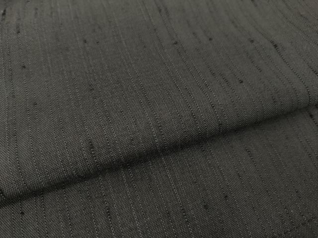 平和屋着物●男性 野袴 紬地 色無地 消炭色 正絹 逸品 AABI4462ck
