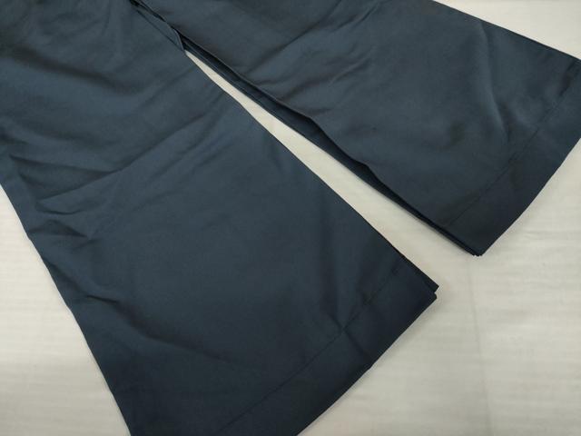 平和屋着物●男性 野袴 色無地 藍鉄色 正絹 逸品 AABI4463ck