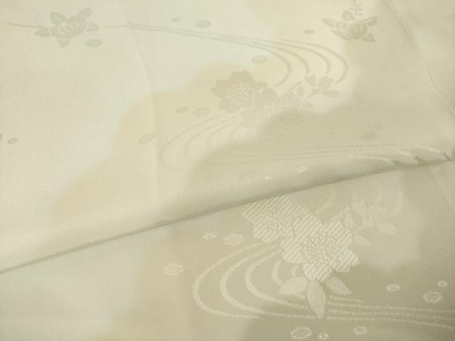 平和屋着物●長襦袢 無双仕立て 流水花地紋 暈し染め 正絹 逸品 AABI4471ck