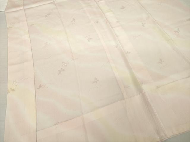 平和屋着物●長襦袢 無双仕立て 舞蝶地紋 暈し染め 正絹 逸品 AABI4474ck