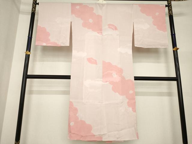 平和屋着物●長襦袢 無双仕立て 絞り 雲重ね文 正絹 逸品 AABI4475ck