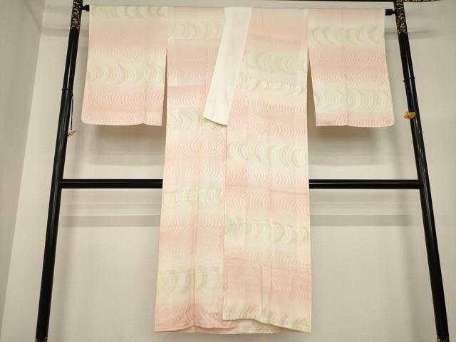 平和屋着物●長襦袢 無双仕立て 流水文 暈し染め 正絹 逸品 未使用 AABI4477ck