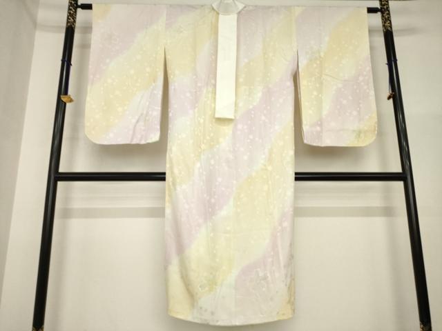 平和屋着物●長襦袢 無双仕立て 舞花文 暈し染め 半衿刺繍 正絹 逸品 AABI4480ck