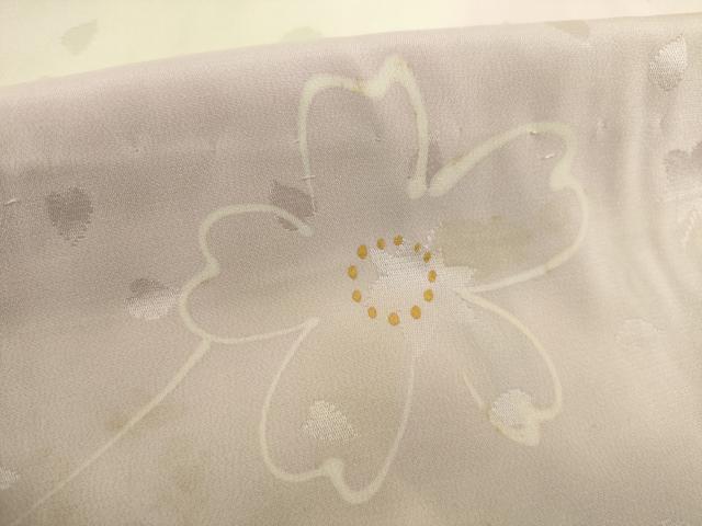 平和屋着物●長襦袢 無双仕立て 舞花文 暈し染め 半衿刺繍 正絹 逸品 AABI4480ck
