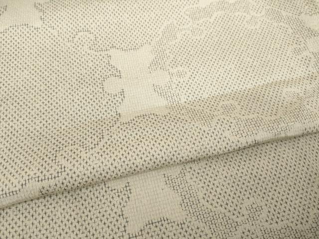 平和屋着物●お召 雪輪重ね文 正絹 逸品 AABI4481ck