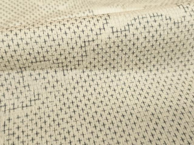 平和屋着物●お召 雪輪重ね文 正絹 逸品 AABI4481ck