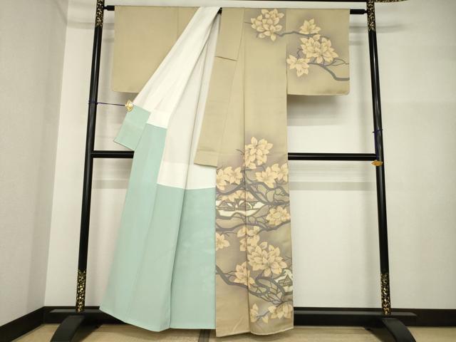 平和屋着物●訪問着 風景枝花文 正絹 逸品 未使用 AABI4494ck