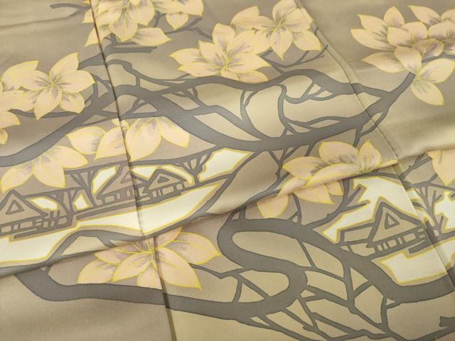 平和屋着物●訪問着 風景枝花文 正絹 逸品 未使用 AABI4494ck