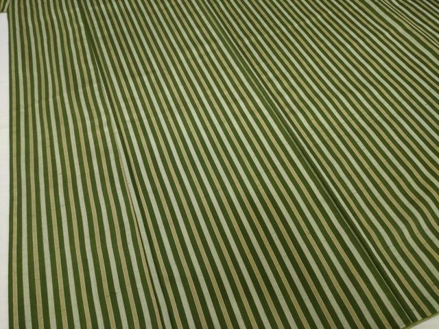 平和屋着物●上質な紬 縞 正絹 逸品 AABI4512ck