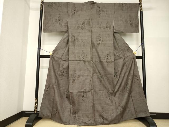 平和屋着物●本場大島紬 一元絣 立涌文 正絹 逸品 AABI4518ck