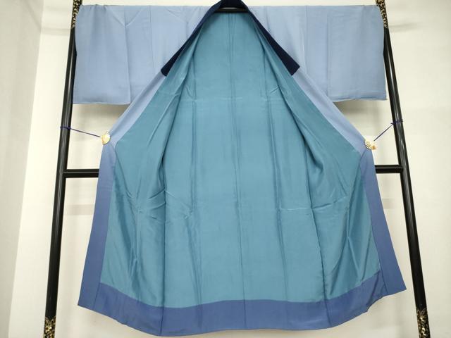 平和屋着物●男性 長襦袢 袷 手描き 馬 暈し染め 正絹 逸品 AABI4529ck