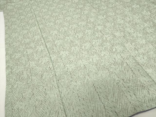 平和屋着物●名門 藤娘きぬたや・杢目絞り 小紋 正絹 逸品 AABI4542ck