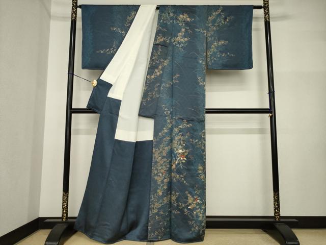 平和屋着物●訪問着 刺繍 短冊花文 金彩 正絹 逸品 AABI4560ck