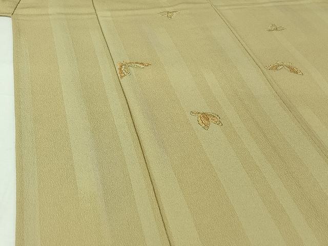 平和屋着物▽上質な小紋 単衣 舞蝶文 正絹 逸品 AABI4605jh