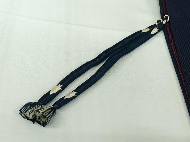 平和屋着物▽羽織 スリーシーズン 春夏秋 塵除け 留紺色 正絹 逸品 AABI4610jh