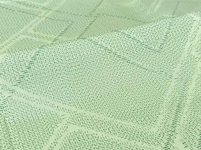 平和屋着物▽本場大島紬 単衣 幾何学文様 正絹 逸品 AABI4616jh