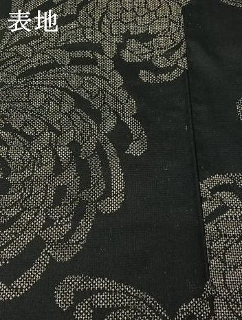 平和屋着物▽上質な紬 単衣 乱菊 正絹 逸品 AABI4623jh
