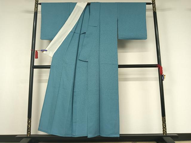 平和屋着物▽上質な色無地 単衣 勿忘草色 正絹 逸品 AABI4625jh