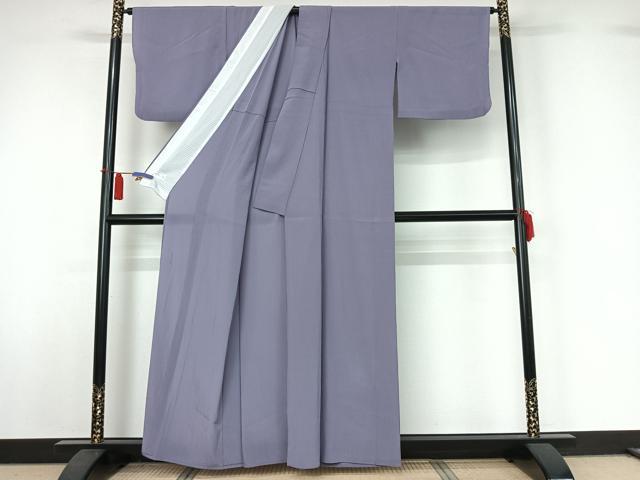 平和屋着物▽洗える最高級着物 <英>はなぶさ謹製 色無地 単衣 藤色 洗える着物 AABI4630jh