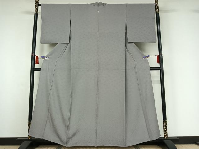 平和屋着物▽上質な色無地 単衣 唐草地紋 潤色 正絹 逸品 AABI4633jh