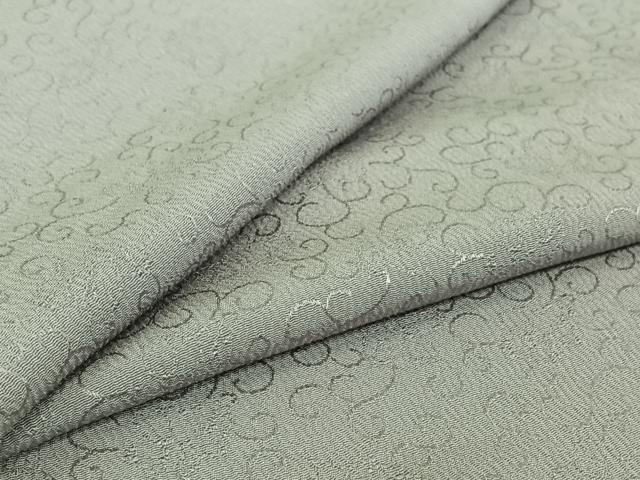 平和屋着物▽上質な色無地 単衣 唐草地紋 潤色 正絹 逸品 AABI4633jh