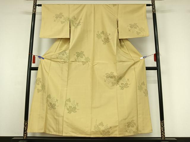 平和屋着物▽本場大島紬 単衣 葡萄 正絹 逸品 AABI4637jh