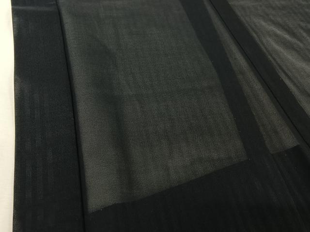 平和屋着物▽男性 羽織 スリーシーズン 春夏秋 塵除け 暗黒色 正絹 逸品 AABI4644jh