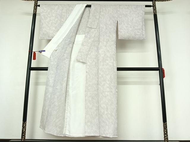 平和屋着物▽上質な小紋 単衣 総絞り 霞文 暈し染め 正絹 逸品 AABI4650jh