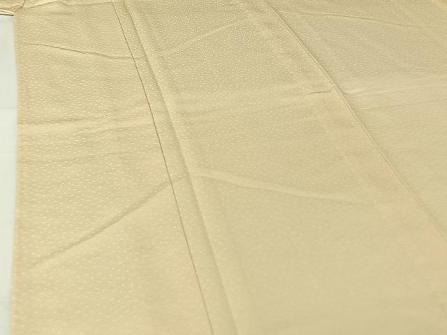 平和屋着物▽上質な色無地 単衣 鳥の子色 正絹 逸品 AABI4651jh